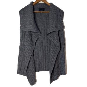 Cynthia Rowley Gray Cable Waterfall Soft Knit Vest Size Small